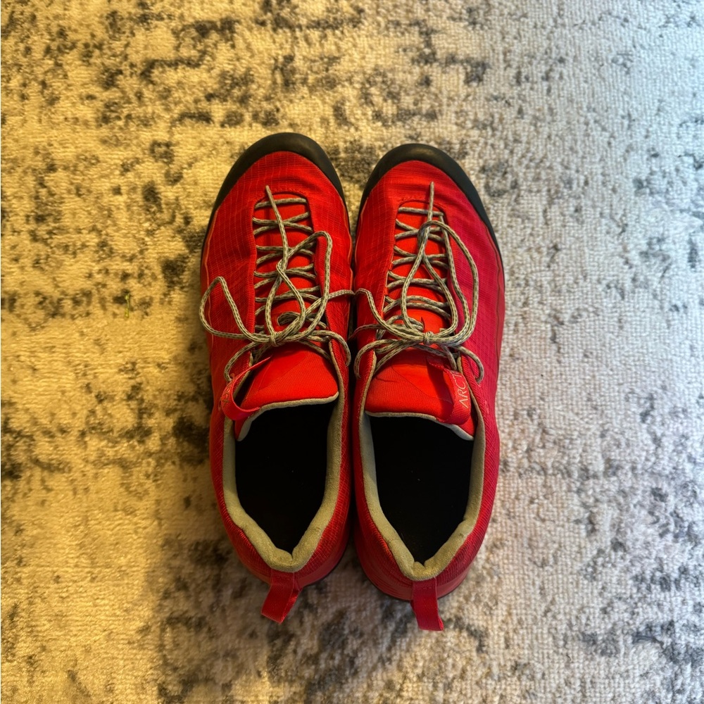 Arcteryx Konseal FL Hiking Shoes in Racer Red